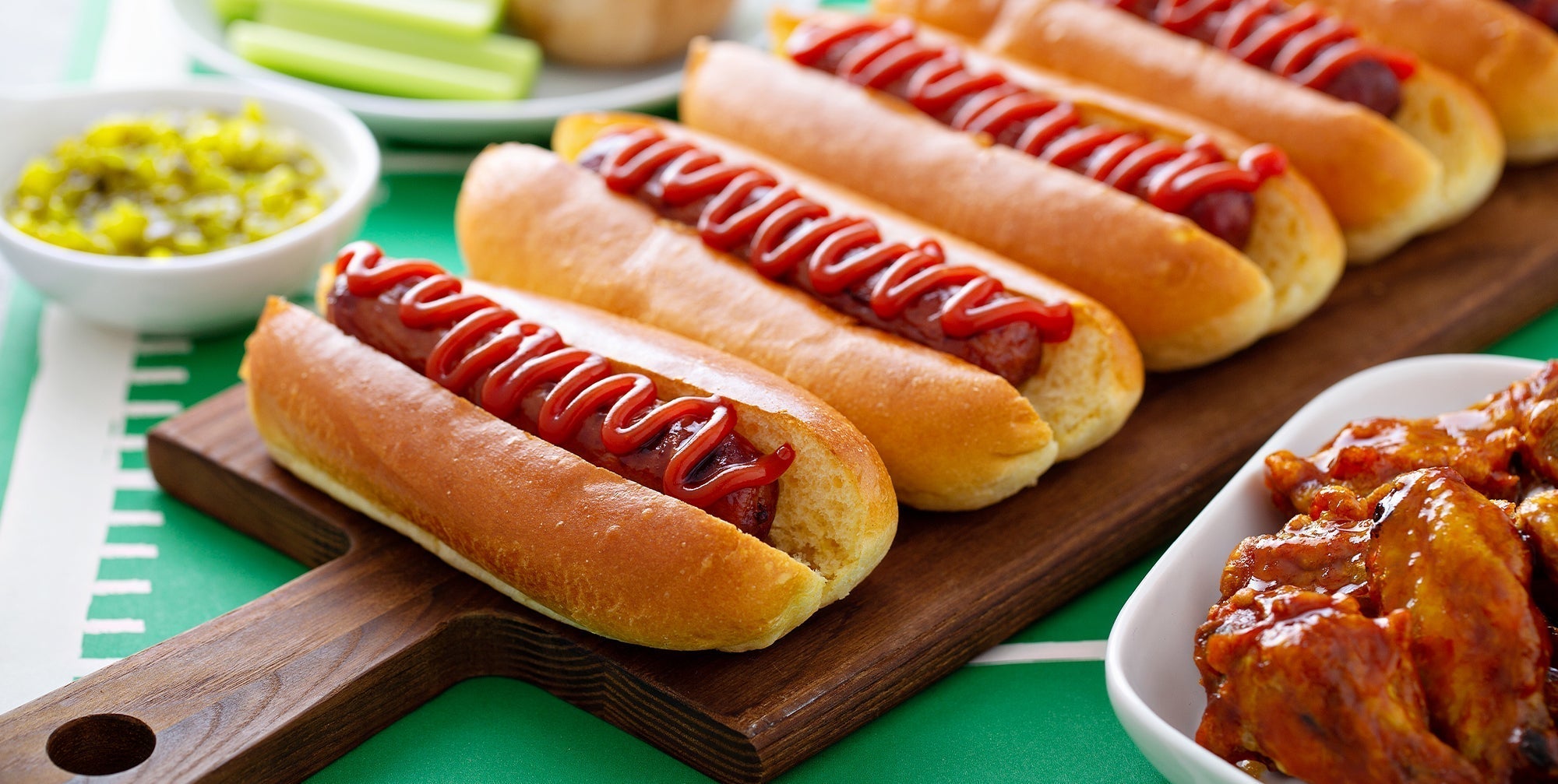 hot dogs and wings