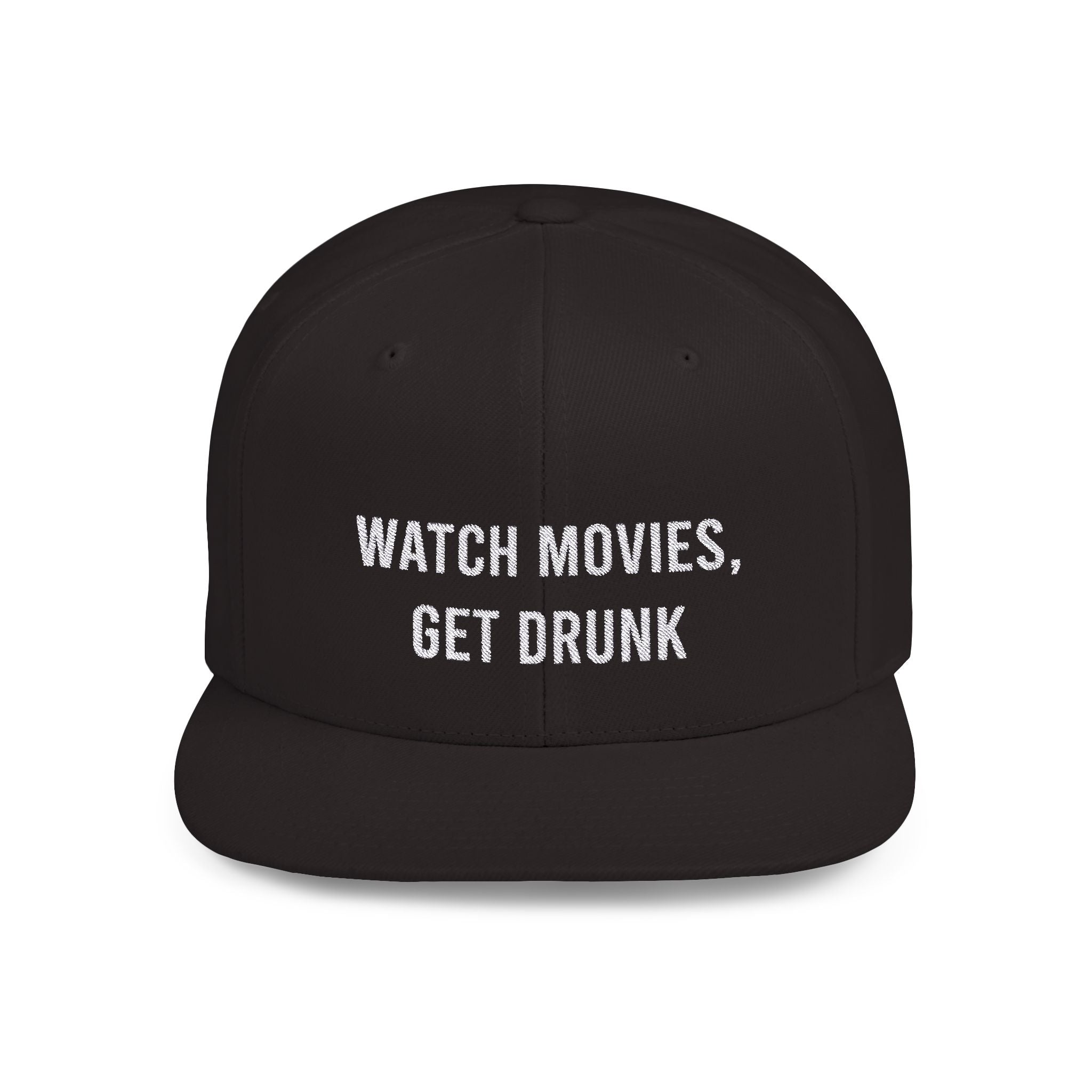 Watch Movies Get Drunk flat bill hat