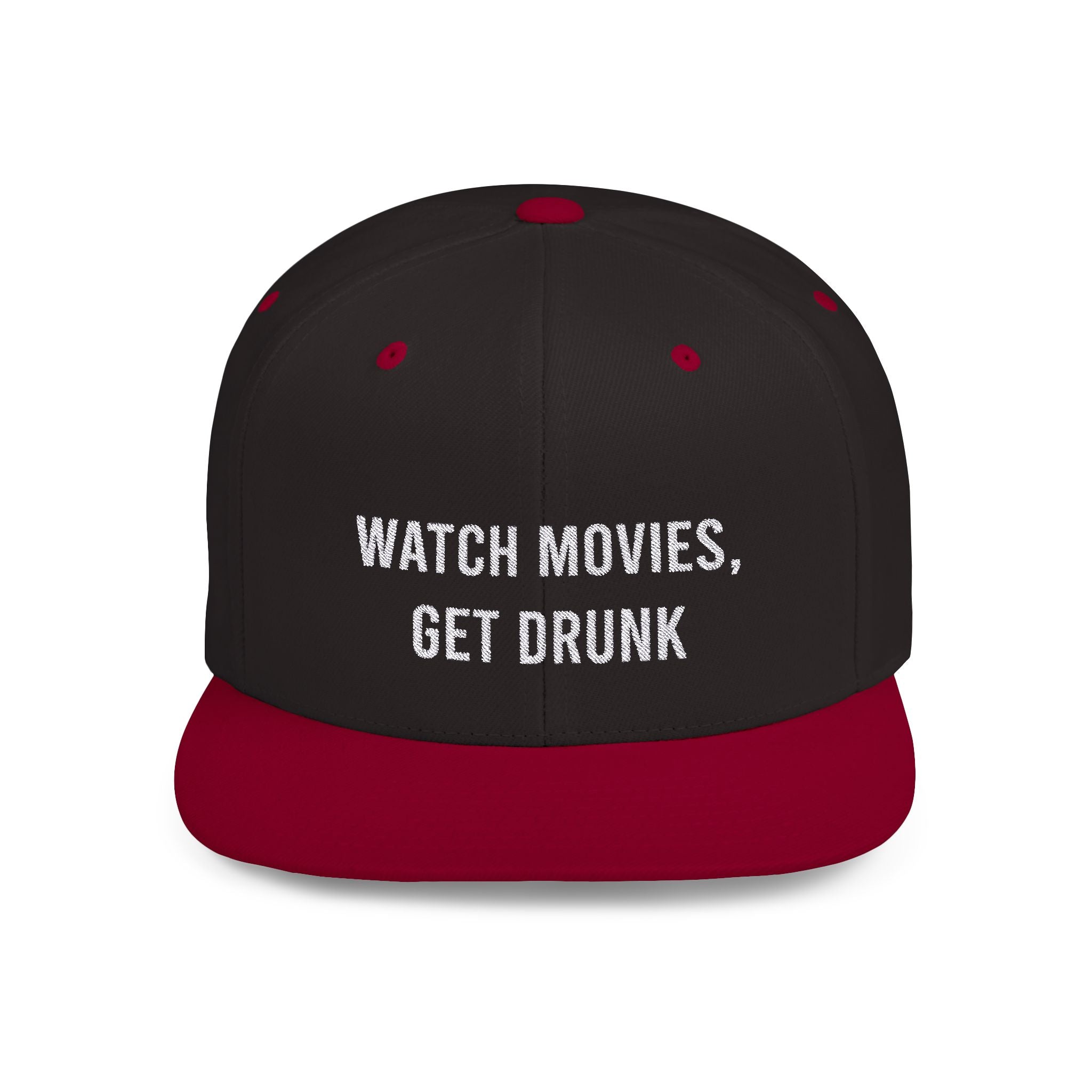 Watch Movies Get Drunk flat bill hat