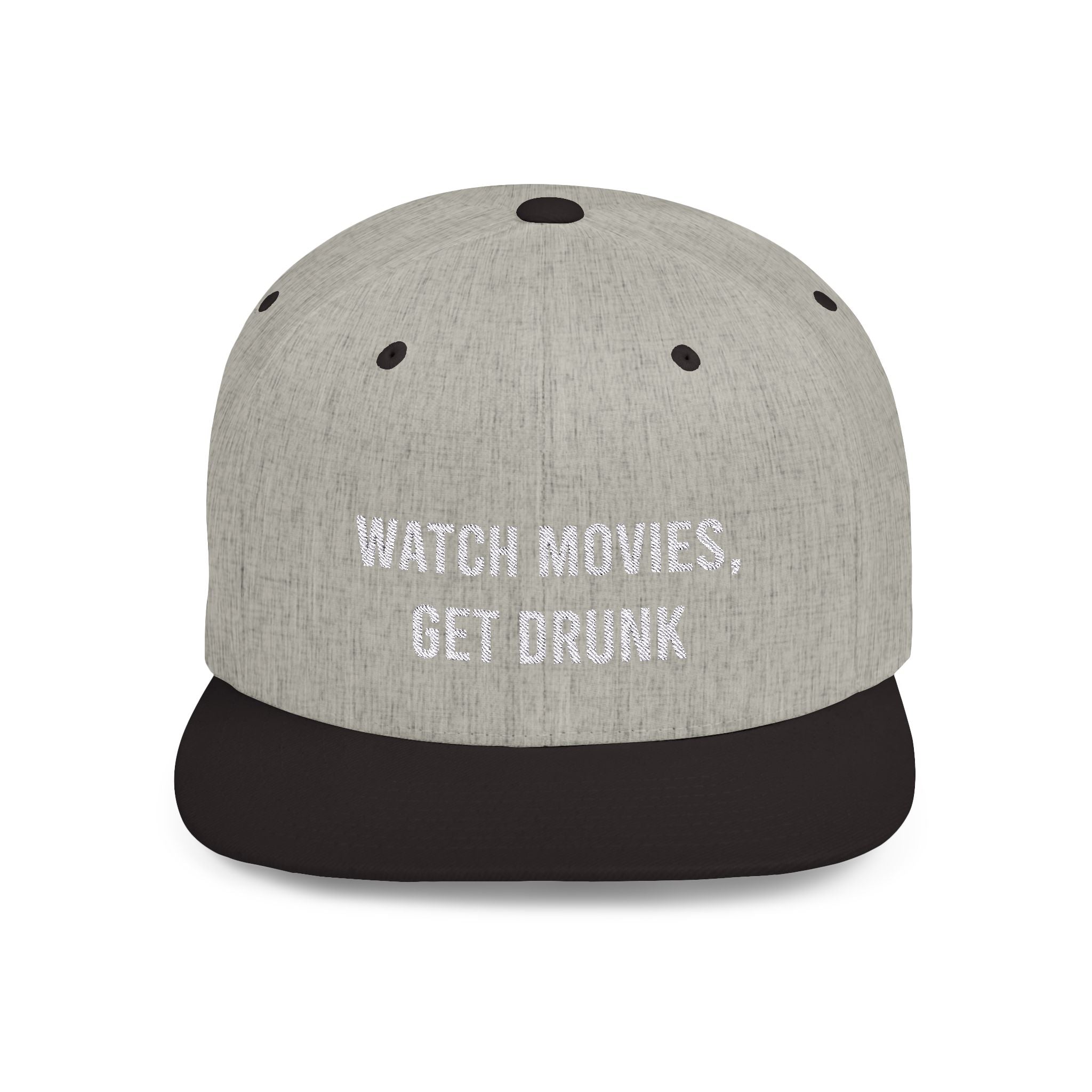 Watch Movies Get Drunk flat bill hat