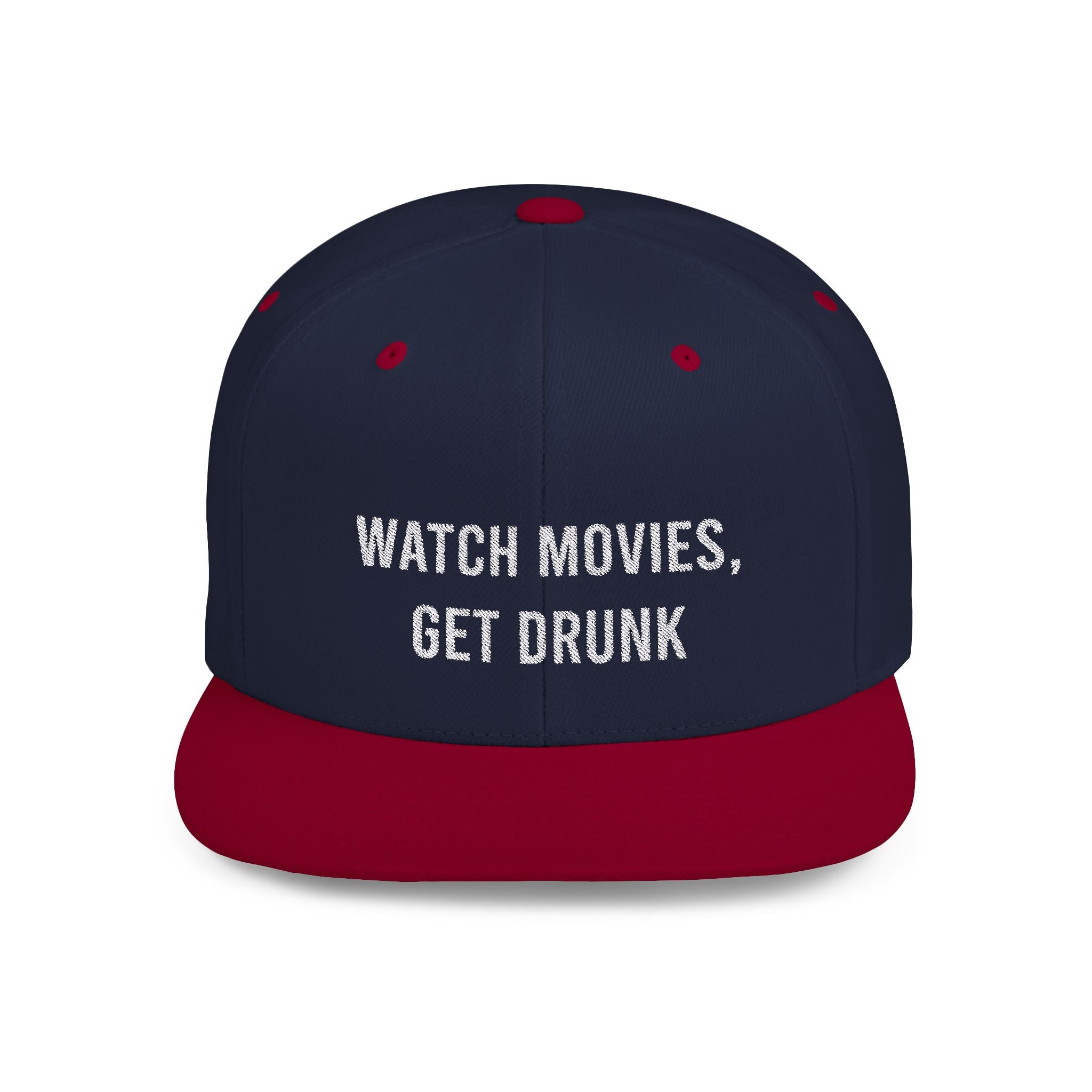 Watch Movies Get Drunk flat bill hat