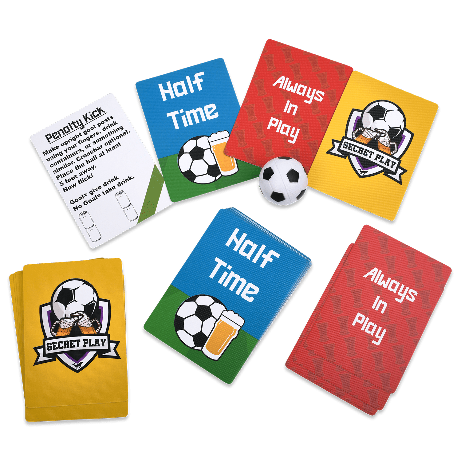 watch soccer get drunk cards and ball