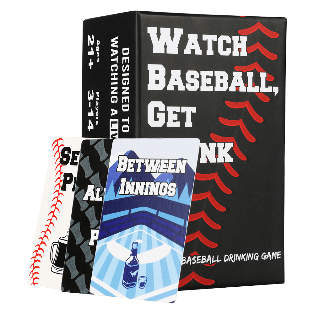 WATCH BASEBALL GET DRUNK box with main cards