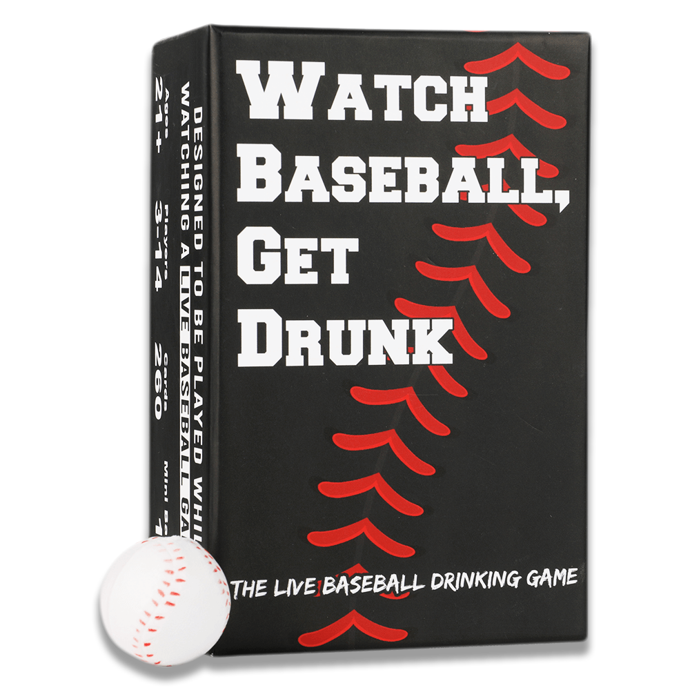 WATCH BASEBALL, GET DRUNK - The Live Baseball Drinking Game box with all