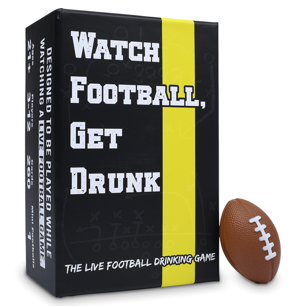 Watch Football Get Drunk box with ball