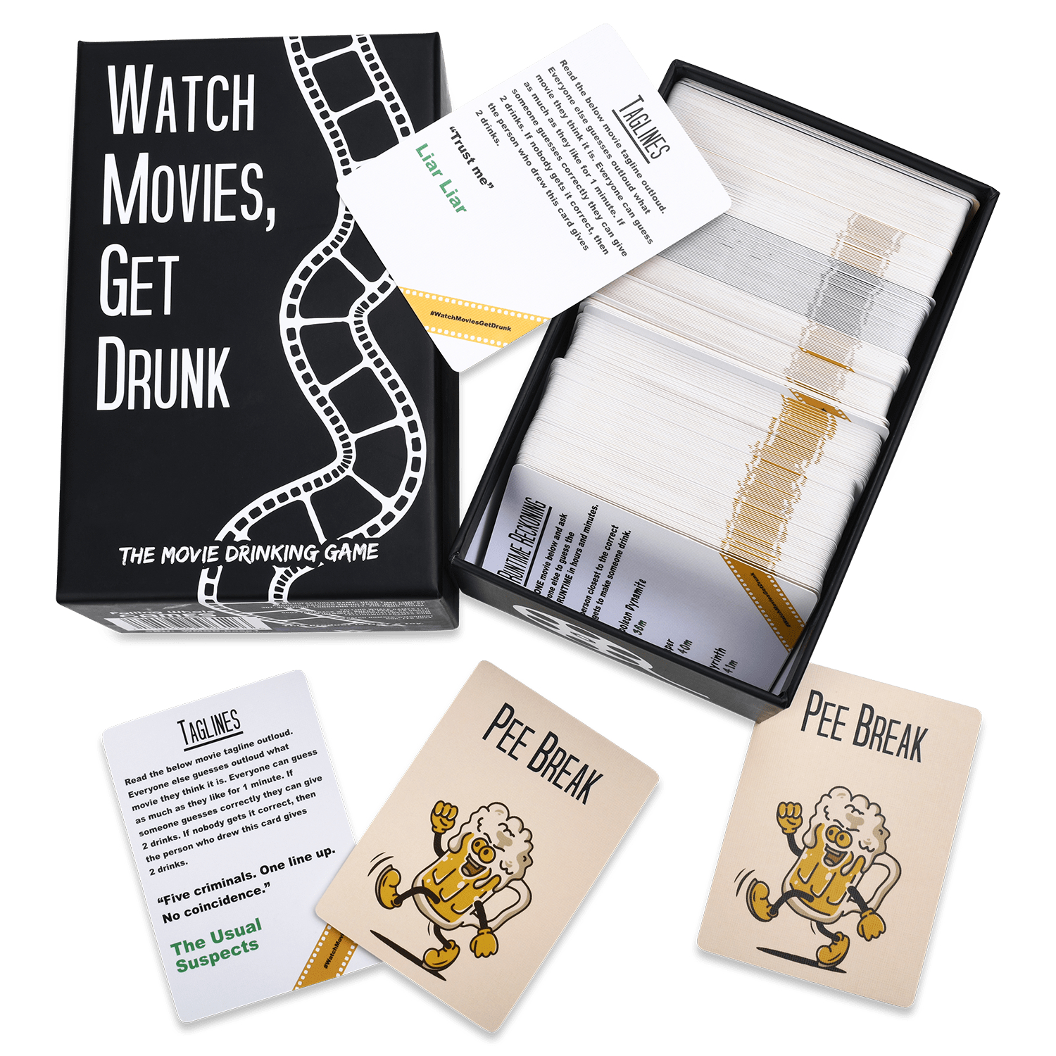 WATCH MOVIES, GET DRUNK - The Live Movie Drinking Game open with cards