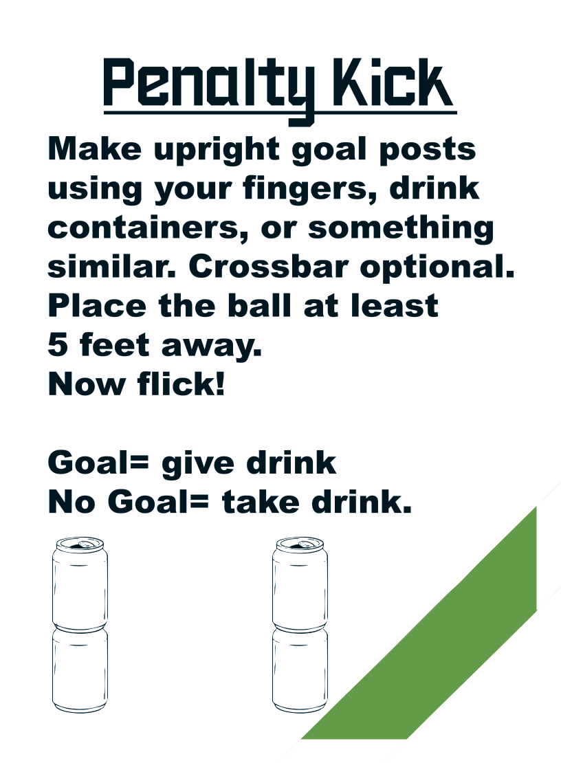 watch soccer get drunk penalty kick card