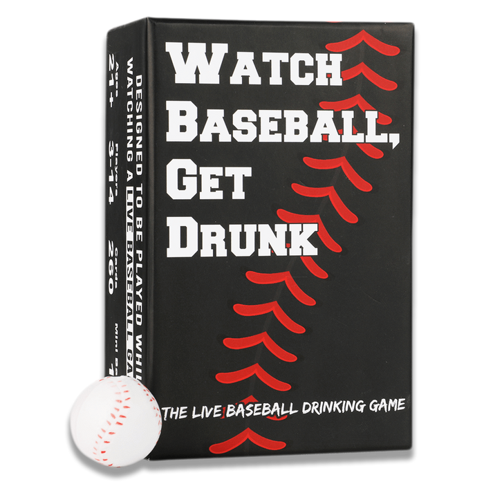 watch baseball, get drunk drinking game front of box