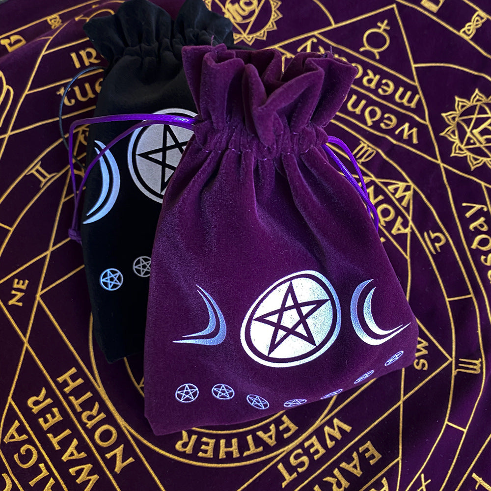 Pentagram velvet token pouch